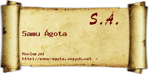 Samu Ágota névjegykártya